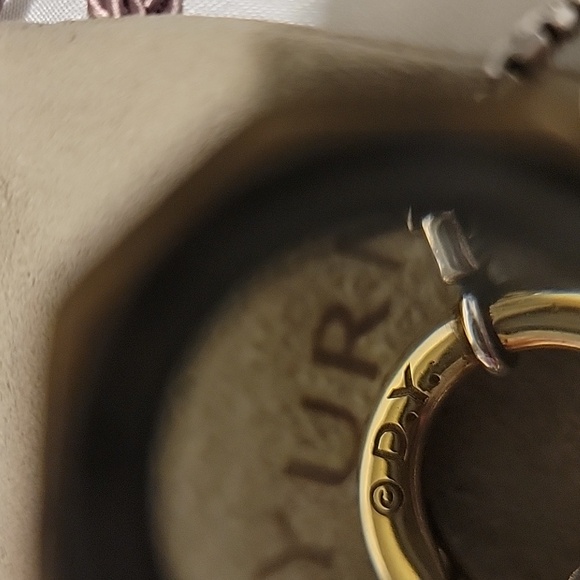 David Yurman Cable Amulet Box Chain Slider Necklace 18K/Sterling Silver 925/750 - Picture 4 of 11